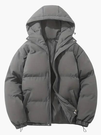 Men's Classic Winter Puffer Jacket with Hood – Warm Insulated Everyday Outerwear