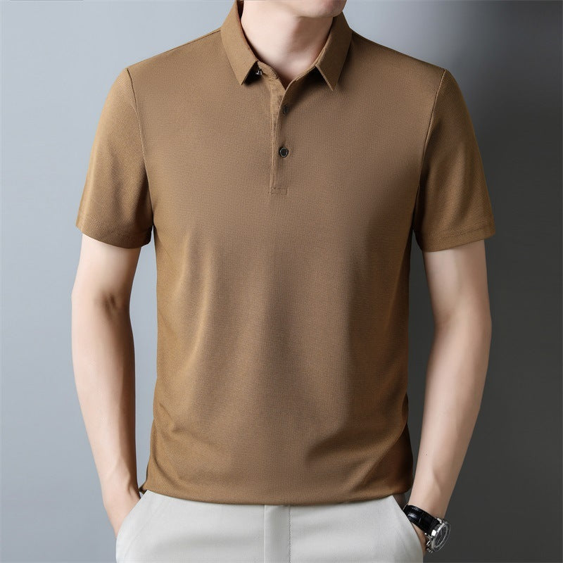 Jonathan – Summer Solid Color Waffle Short-sleeved T-shirt
