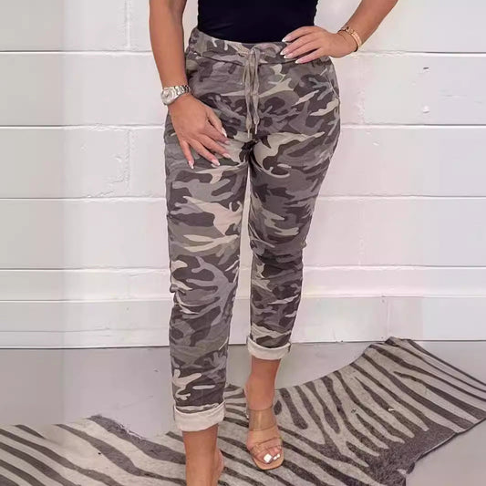 Nicola – Loose Casual Sports Pants with Fashion Camouflage Print