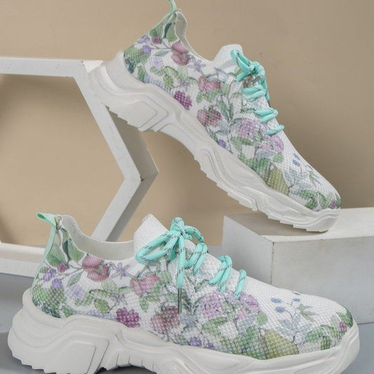 Linda – Casual Flower Sports Shoes with Flat Bottom