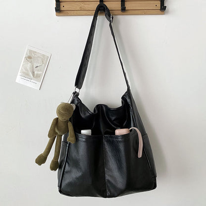 Imogen – Large Capacity Soft Vegan Leather Bucket Bag