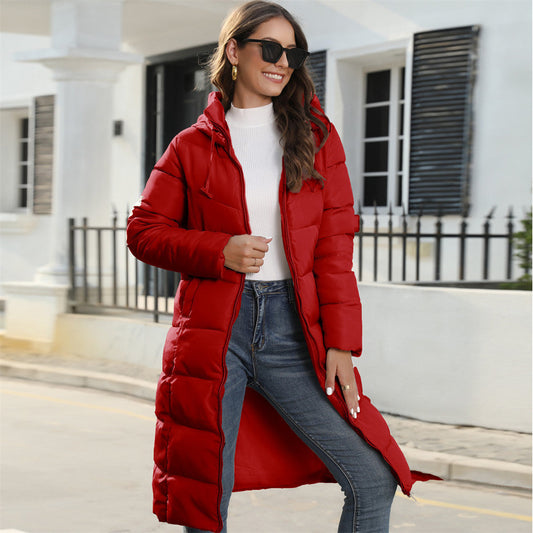 Hayley – Mid-Length Slim Fit Vegan Cotton Padded Jacket