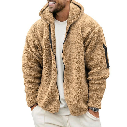 Isaac – Plush Hooded Jacket for Men