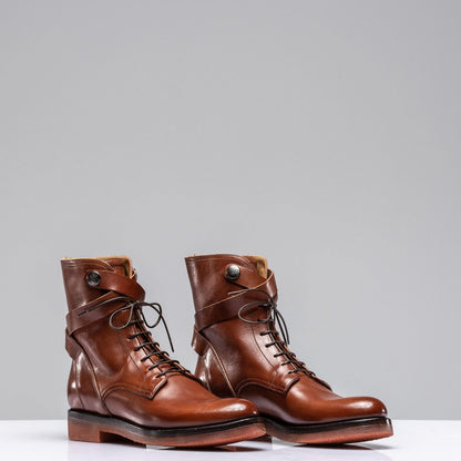 Anne – Women's Vegan Leather Boots in Cognac