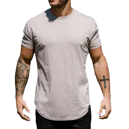 Ricky – Slim Fit Muscle Round Hem Short Sleeve Sports T-shirt