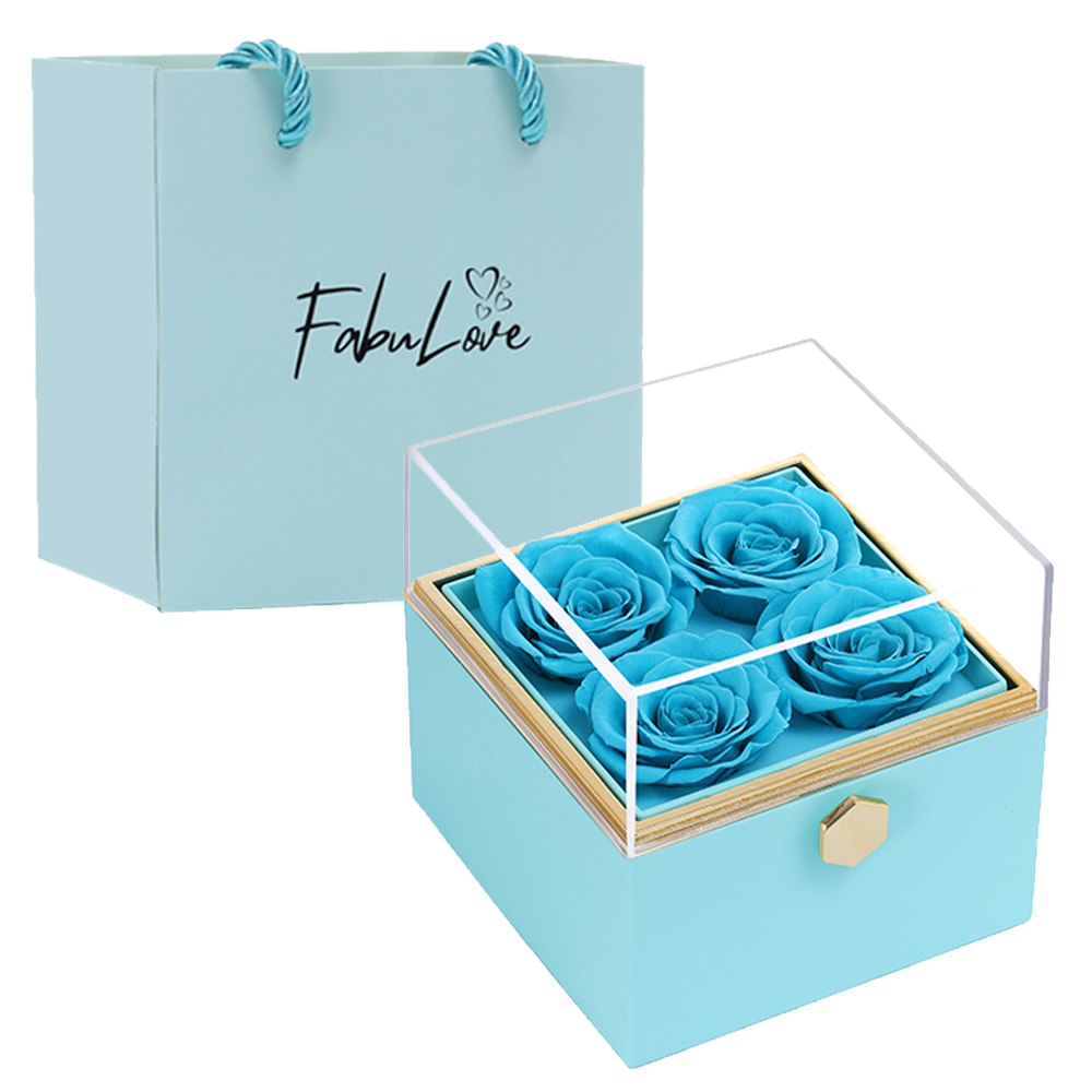 Kelly – Women's Eternal Rose Box with Hidden Necklace