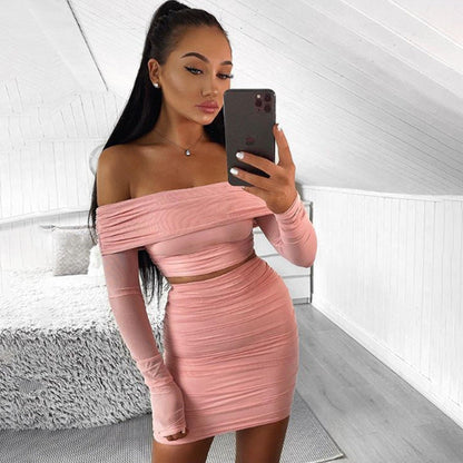 Jessie – Sexy Pleated One Shoulder Skirt