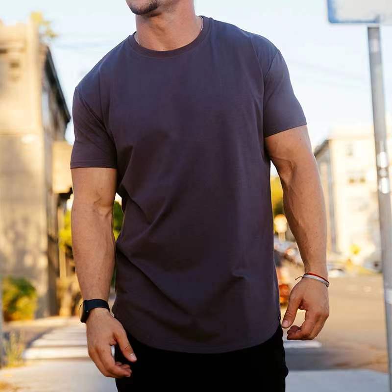 Ricky – Slim Fit Muscle Round Hem Short Sleeve Sports T-shirt