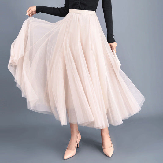 Rachael – High Waist Tulle A-Line Skirt
