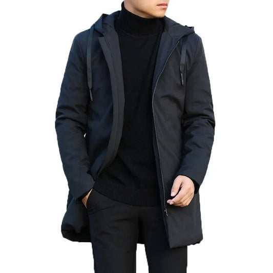 Men's Sporty Winter Padded Waterproof Hooded Jacket – Windproof Casual Outerwear