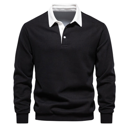 Gabrielle – Versatile Long Sleeve Polo Collar Sweater