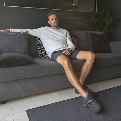 Men's High-Top Comfort Slippers with Adjustable Strap for Everyday Wear