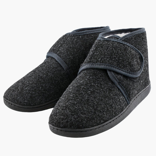Men's High-Top Comfort Slippers with Adjustable Strap for Everyday Wear