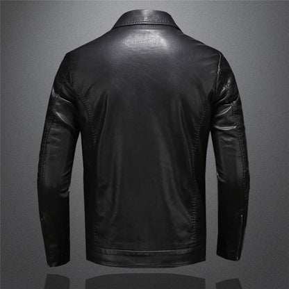 Men's Classic Faux Leather Jacket – Timeless Elegant Style for Casual and Formal Occasions