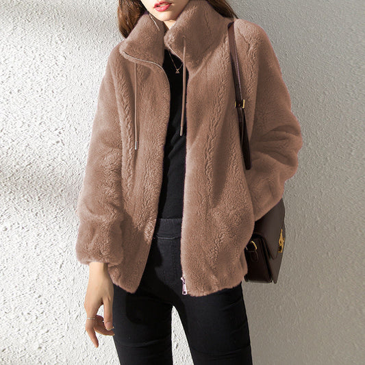 Brenda – Double Faced Fleece Warm High Neck Sweater