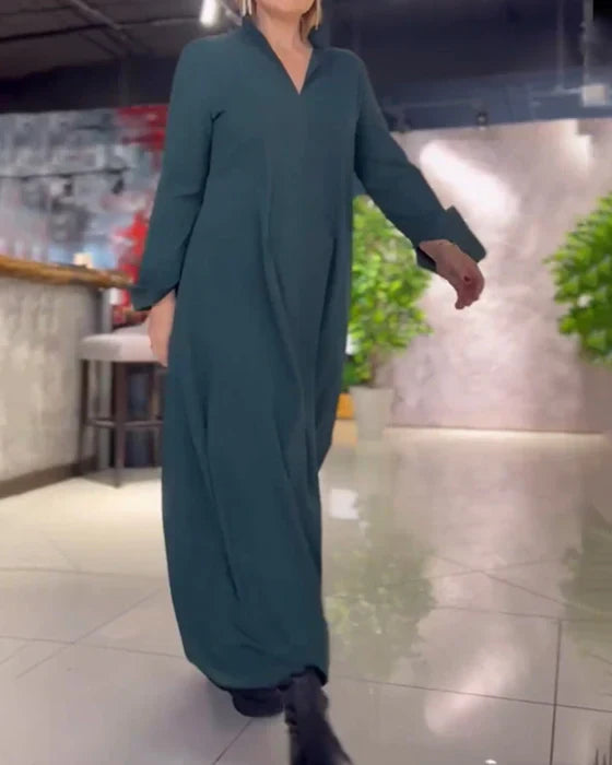 Women's Elegant Loose Maxi Shirt Dress, Versatile Everyday and Occasion Wear