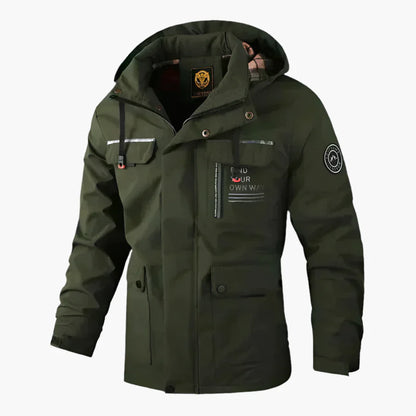 Men's Outdoor Waterproof Windproof Hooded Winter Jacket - Fashionable Cold Weather Coat