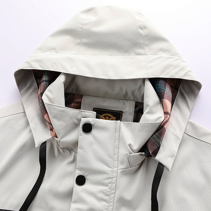 Men's Outdoor Waterproof Windproof Hooded Winter Jacket - Fashionable Cold Weather Coat