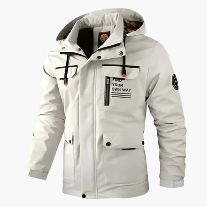 Men's Outdoor Waterproof Windproof Hooded Winter Jacket - Fashionable Cold Weather Coat