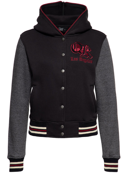 Ruby – Women's Varsity Jacket with Detachable Hood