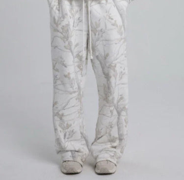 Jennifer – Camouflage Hoodie Maple Leaf Print Two Piece Set