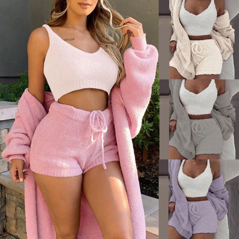 Tanya – Cozy Women's Pajama Set with Vest and Shorts