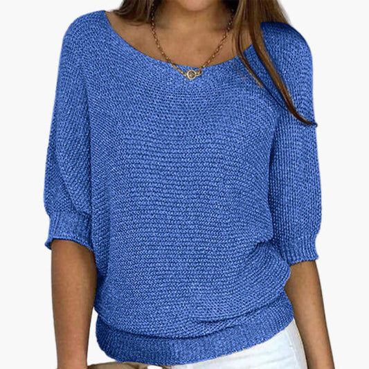 Women's Relaxed Knit Pullover Sweater for Everyday Comfort and Style