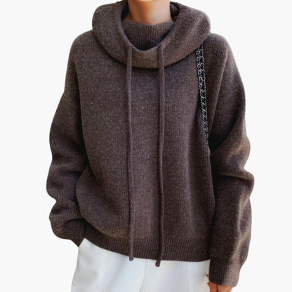 Women's Cozy Knit Hoodie Pullover Sweatshirt Casual Style