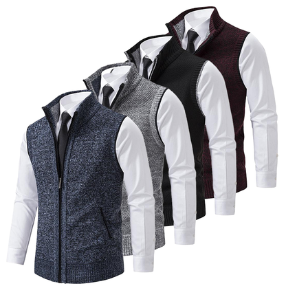 Men's Classic Business Casual Zipper Vest – Versatile Layer for Office and Everyday Style