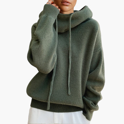 Women's Cozy Knit Hoodie Pullover Sweatshirt Casual Style