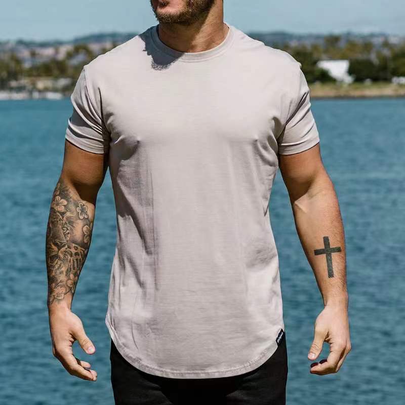 Ricky – Slim Fit Muscle Round Hem Short Sleeve Sports T-shirt