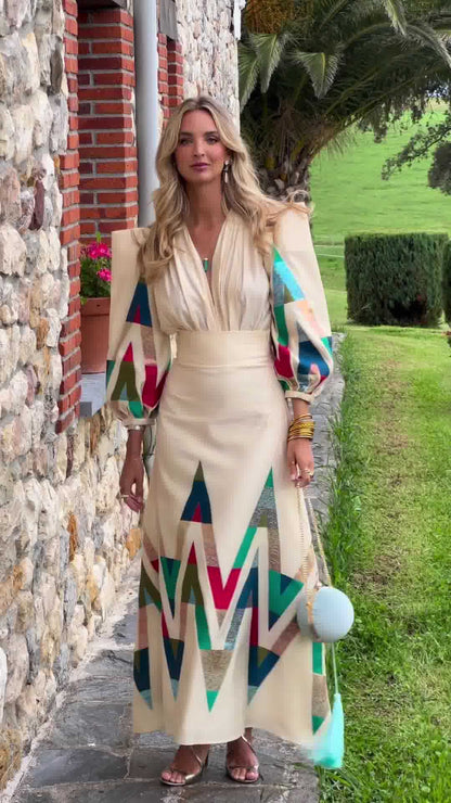 Robyn – Elegant Combination Style Suit Dress