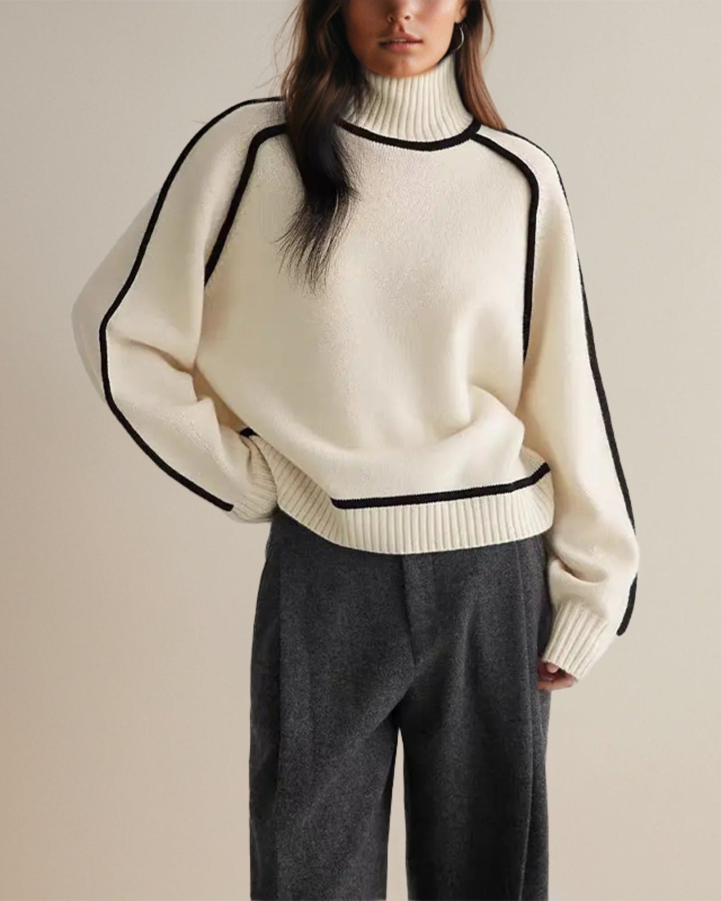Women's Modern Turtleneck Sweater – Casual Chic Autumn & Winter Essential