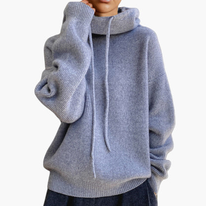 Women's Cozy Knit Hoodie Pullover Sweatshirt Casual Style