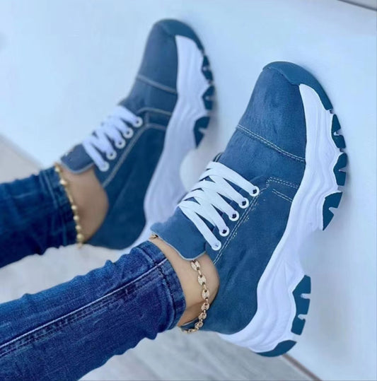Sara – Round Head Thick Bottom Low-top Casual Shoes