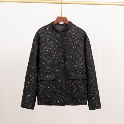 Angela – Gold Silk Sequin Jacket