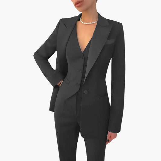 Women's Three-Piece Tailored Business Suit – Formal Professional Set