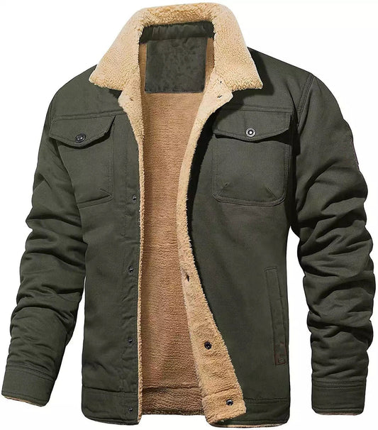 Kieran – Mid-Length Hooded Jacket with Fleece Lining