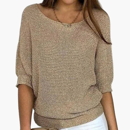 Women's Relaxed Knit Pullover Sweater for Everyday Comfort and Style
