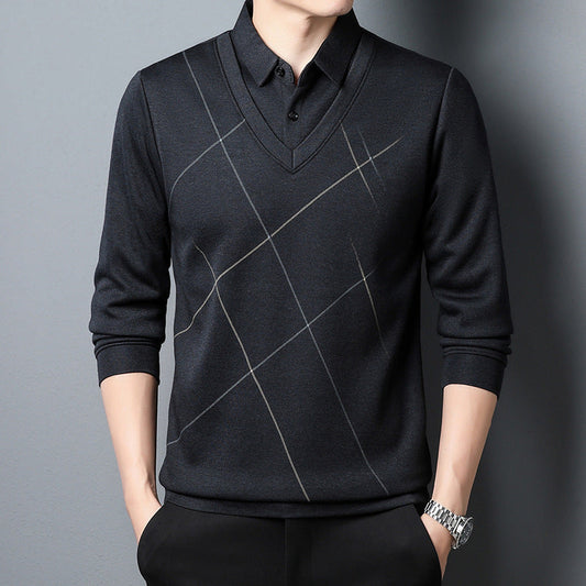 Donald – Men's Long Sleeve Plaid T-shirt
