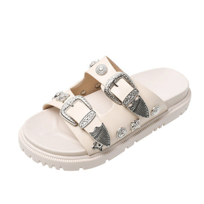 Pamela – Python and Leopard Rivet Sneakers in Plus Size