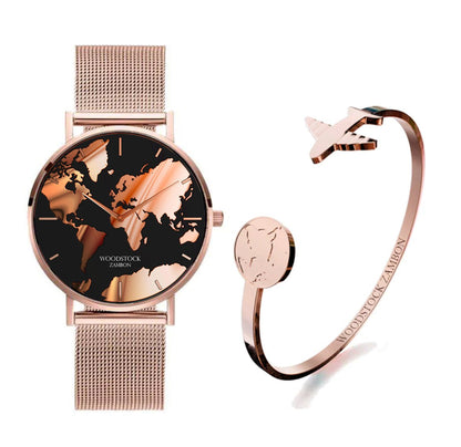 Christine – Women's Elegant Adventure Stainless Steel Watch Set