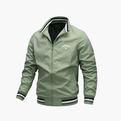 Men's Lightweight Golf Windbreaker Jacket – Athletic Fit Water-Resistant Zip-Up for Golf & Outdoor Activities