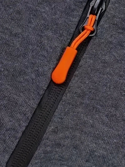 Men's Tactical Urban Zip-Up Hoodie with Utility Pockets