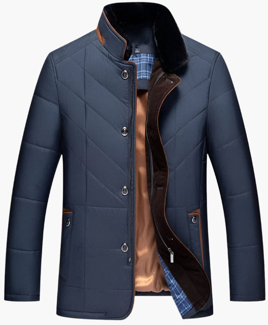 Men's Tailored Liddesdale Quilted Jacket with Removable Faux Fur Collar - Fashionable Outdoor Essential
