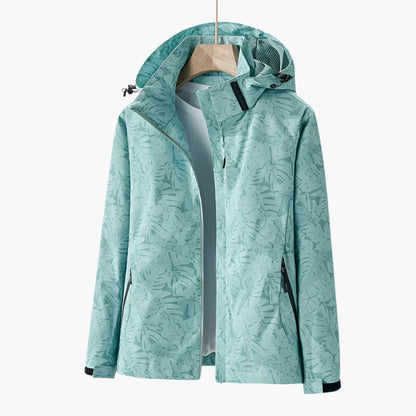 Women's Outdoor Waterproof Windbreaker Jacket – Lightweight Hooded Rain & Wind Protection