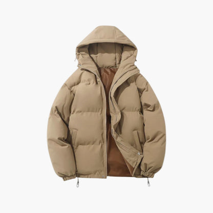 Men's Winter Hooded Puffer Parka Jacket for Urban and Outdoor Use