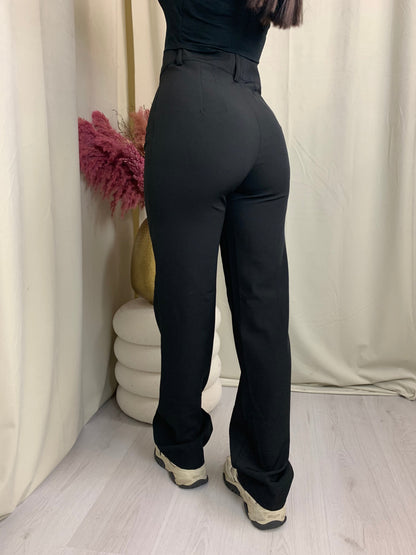 Karen – Women's Sleek Black Power Pants