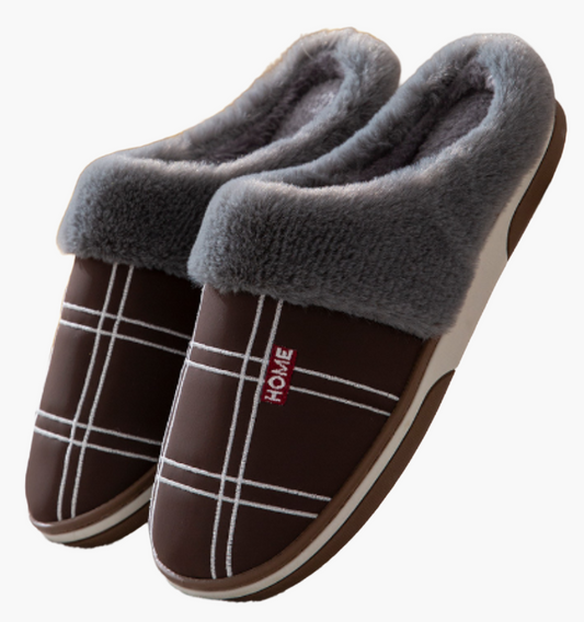 Men's Cozy Slip-On House Slippers with Anti-Slip Sole – Gentlemen's Feet Style