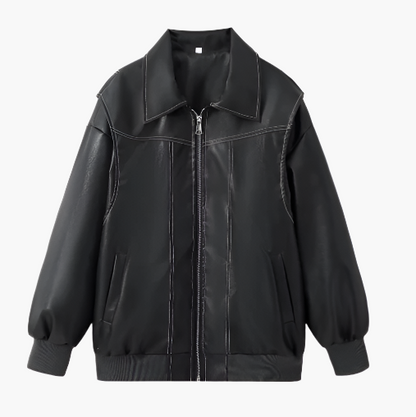 Women's Oversized Bomber Jacket – Trendy Streetwear Casual Zip-Up Comfort Fit